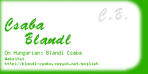 csaba blandl business card
